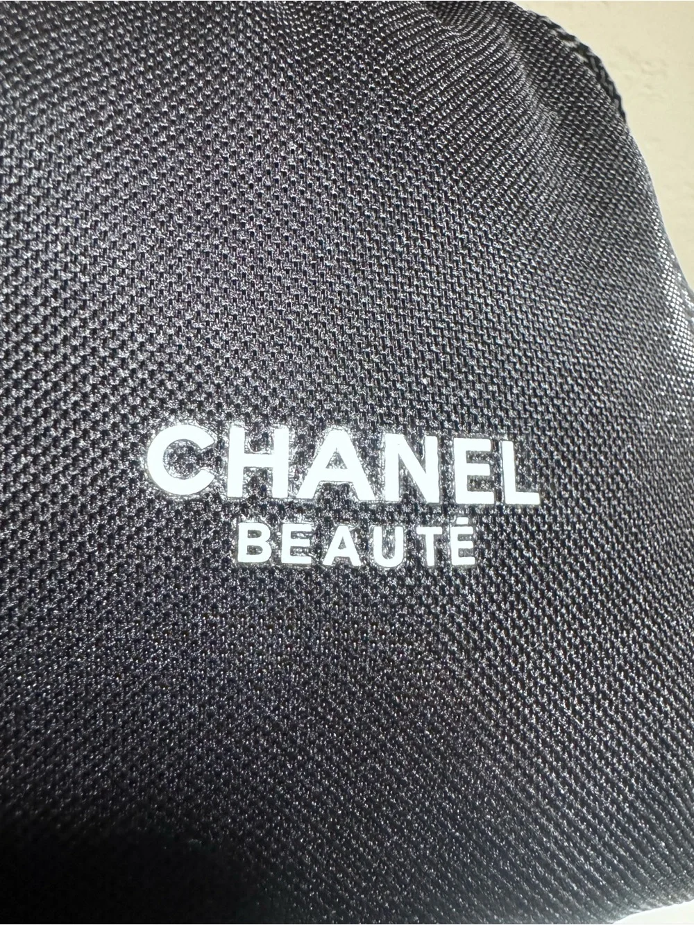 CHANEL Beauté Black Drawstring Cosmetic Pouch